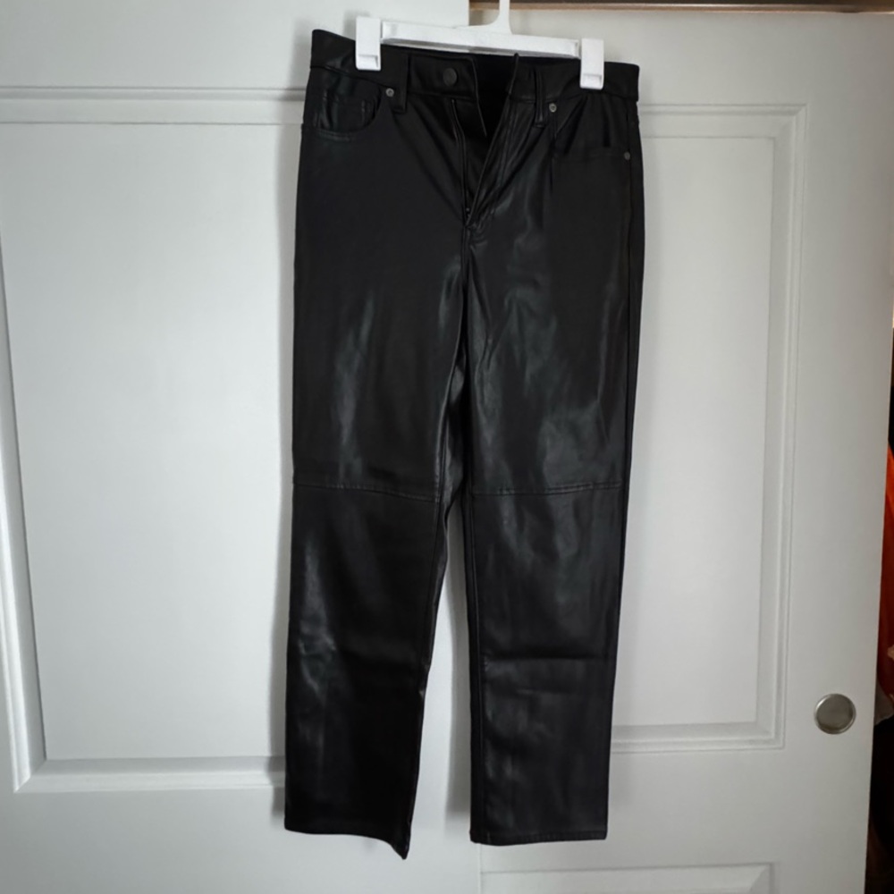 Gap faux Black Leather Pants